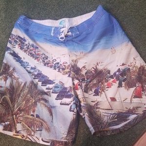 Teal Cove Swim Trunks